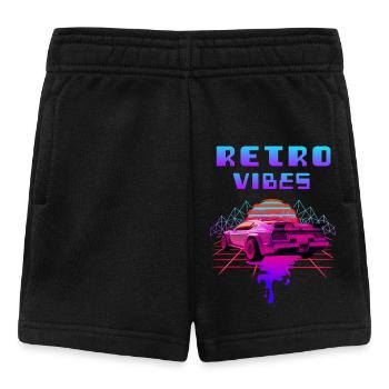 Retro Vibes Sports Car Vaporwave Sunset - Baby Shorts - black - Front
