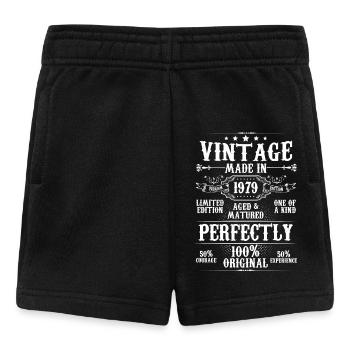 Vintage Made In 1979 Gealtert Perfekt Gereift - Baby Shorts - Schwarz - Vorne