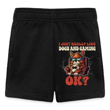 Gaming Gamer Gaming Chien de jeu - Short Bébé - noir - Devant