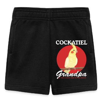 Cockatiel Grandpa Bird Owner Cadeau - Short Bébé - noir - Devant