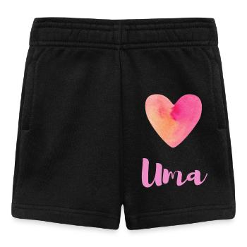 Uma Pink Heart Girl Feminine Aesthetic Shirt - Baby Shorts - black - Front