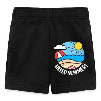 Hello Summer 2 (dunkel) - Baby Shorts - Schwarz - Vorne