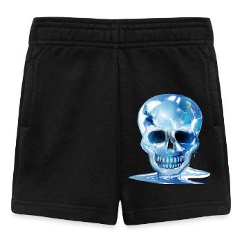 extravaganter schmelzender Totenkopf in Eis Farben - Baby Shorts - Schwarz - Vorne