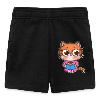 Katze Lesen Bücher Buch - Baby Shorts - Schwarz - Vorne