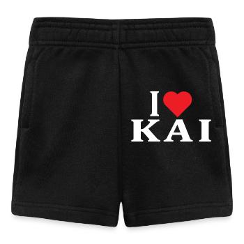 T-Shirt-Name Ich liebe Kai T-Shirt Geschenkidee - Baby Shorts - Schwarz - Vorne