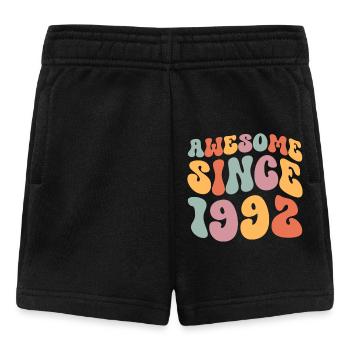 1992 Jahrgang Geburtstag Groovy Vintage Retro - Baby Shorts - Schwarz - Vorne