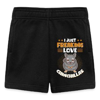 Chinchilla Besitzer Chinchillas Geschenk - Baby Shorts - Schwarz - Vorne