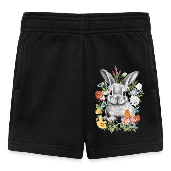 Rabbit Rabbit Flowers - Baby Shorts - black - Front