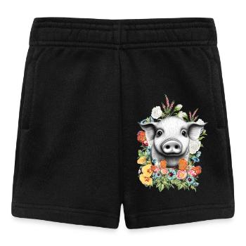 Fleurs de cochon - Short Bébé - noir - Devant