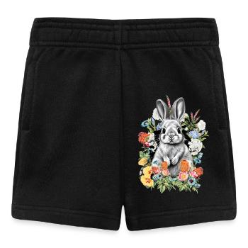 Rabbit Rabbit Flowers - Baby Shorts - black - Front
