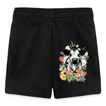 Fleurs de vache - Short Bébé - noir - Devant