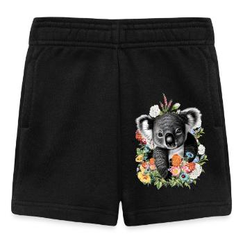 Koala Flowers - Baby Shorts - black - Front