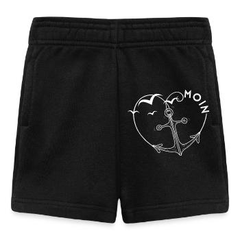 moin Anker Herz Möwen Vögel - Baby Shorts - Schwarz - Vorne
