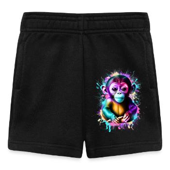 Affe Bunt - Baby Shorts - Schwarz - Vorne
