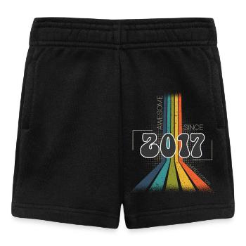 2017 Jahrgang Geburtstag Groovy Vintage Retro - Baby Shorts - Schwarz - Vorne