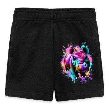 Nilpferd Bunt - Baby Shorts - Schwarz - Vorne