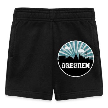 Dresden Blue Hour Skyline - Baby Shorts - Schwarz - Vorne