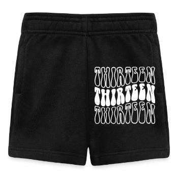 Thirteen 13th Birthday Boys Girls 13 Years Old - Baby Shorts - black - Front