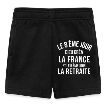 France, retraite, vive la France - Short Bébé - noir - Devant