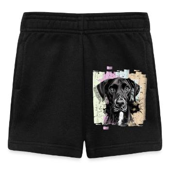 Black Great Dane Dog - Baby Shorts - black - Front