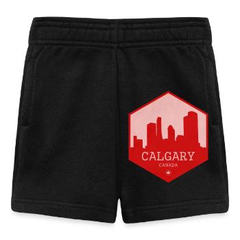 Écusson rouge Calgary Skyline - Short Bébé - noir - Devant