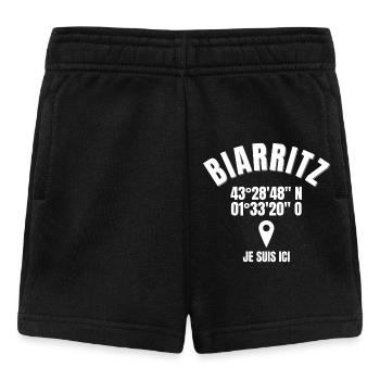 Biarritz, Basque, Pays Basque - Short Bébé - noir - Devant