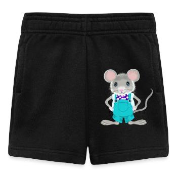 mignonne et élégante petite souris - Short Bébé - noir - Devant