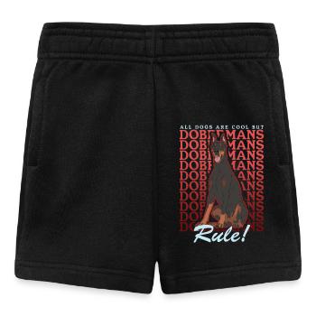 Dobermann Hundebesitzer Hunde Geschenk - Baby Shorts - Schwarz - Vorne