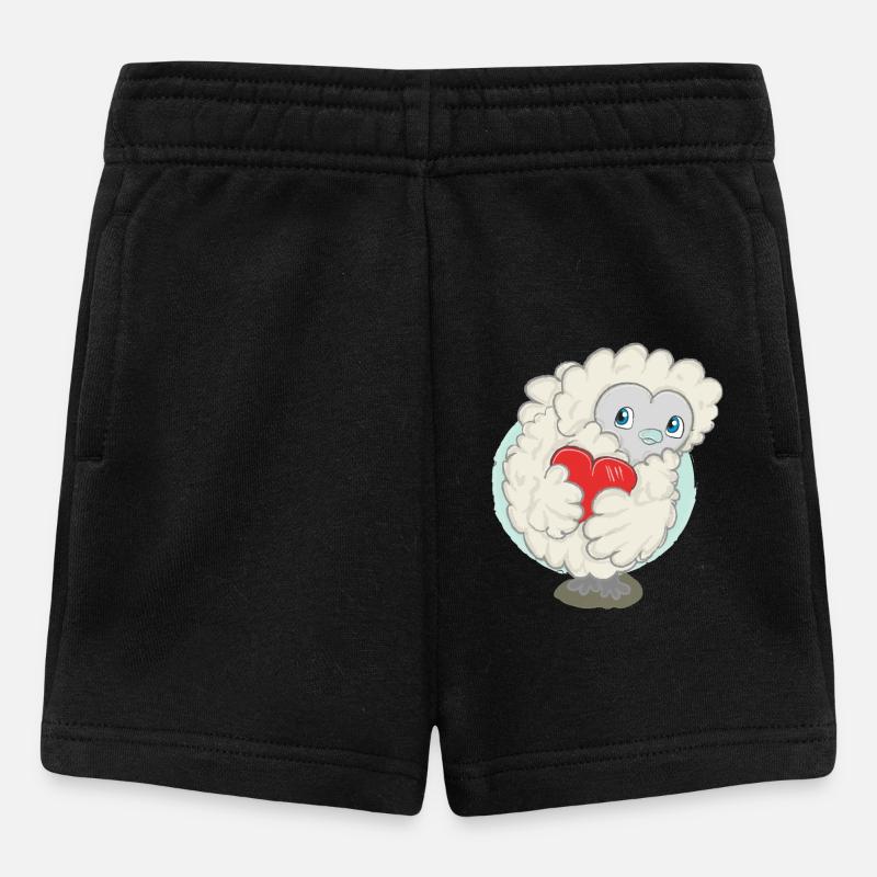 Lioba Silk Poulet, Poulet Amour - Short Bébé - noir