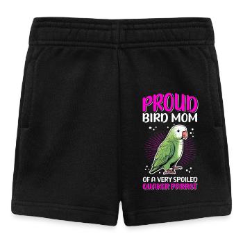 Moine Perruche Perroquets Maman Cadeau - Short Bébé - noir - Devant