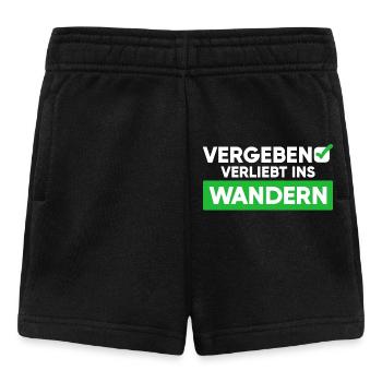 Wanderer Bergwanderung Wandern Statement Touren - Baby Shorts - Schwarz - Vorne