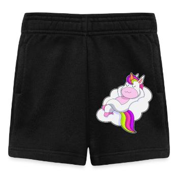 Nuages de licorne - Short Bébé - noir - Devant
