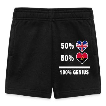 Angola and Great Britain 100% Genius Flag - Baby Shorts - black - Front