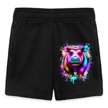 Nilpferd - Baby Shorts - Schwarz - Vorne