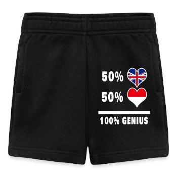 Indonésie et Grande-Bretagne 100% Genius Flag - Short Bébé - noir - Devant