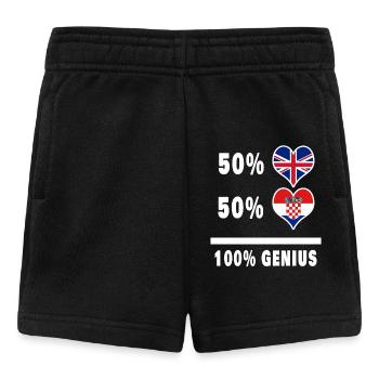 Croatie et Grande-Bretagne 100% Genius Flag - Short Bébé - noir - Devant