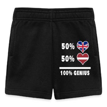 Lettonie et Grande-Bretagne 100% Genius Flag - Short Bébé - noir - Devant