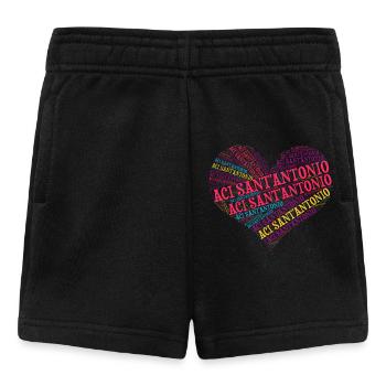 Sicile Aci Sant Antonio t-shirt nuage de mots - Short Bébé - noir - Devant