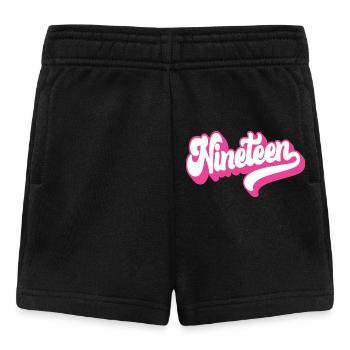 Nineteen 19th Birthday Girls Women 19 Years Old - Baby Shorts - black - Front