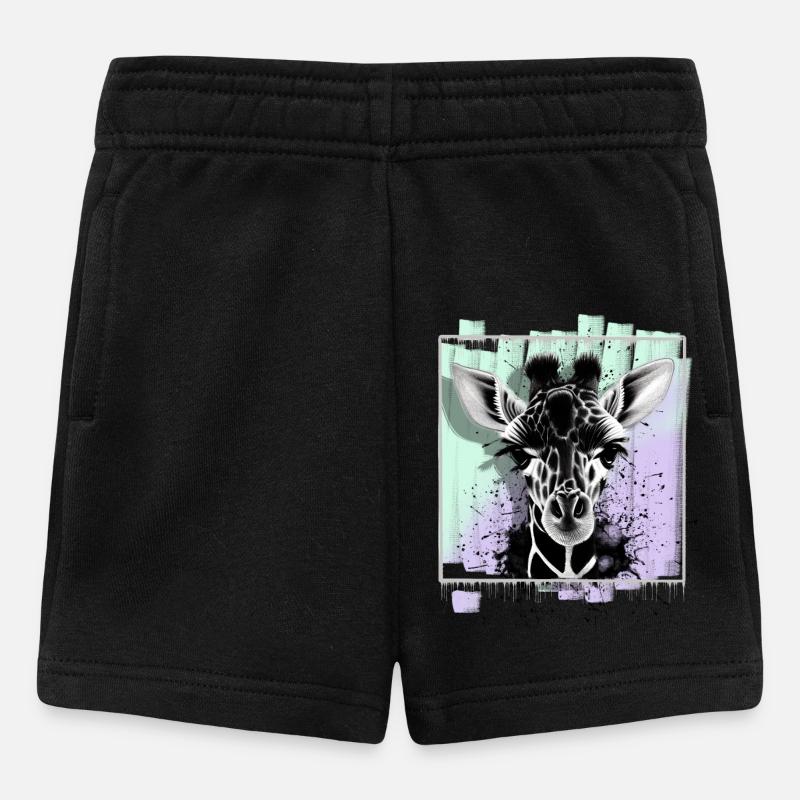 Giraffe - Baby Shorts - Schwarz