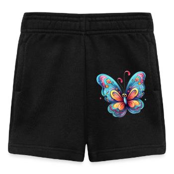 Papillon coloré avec motif dégradé - Short Bébé - noir - Devant