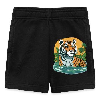 Jungle imprimée tigre - Short Bébé - noir - Devant