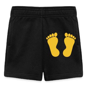 Fuß gelbe Füße Fußpflege Podologie - Baby Shorts - Schwarz - Vorne