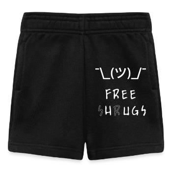 Kostenlos Achselzucken Kostenlose Umarmungen lustige Parodie Achselzucken - Baby Shorts - Schwarz - Vorne