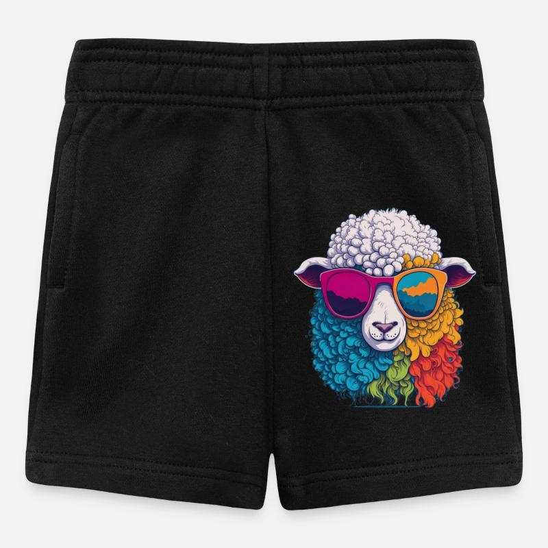 cooles Schaf - Baby Shorts - Schwarz