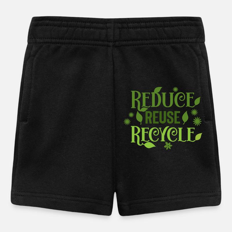 Réduire le recyclage de réutilisation - Short Bébé - noir