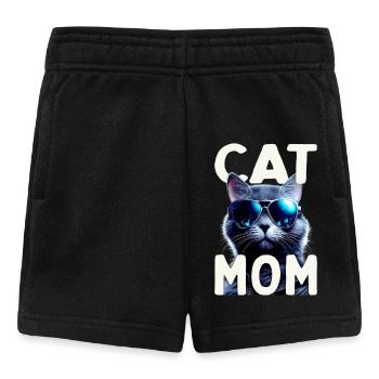 Chat Maman, Chats, Maman Chat, Fête des Mères, Chat - Short Bébé - noir - Devant