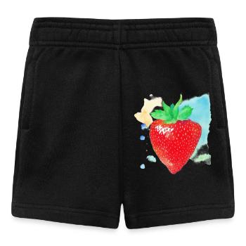 Erdbeere - Baby Shorts - Schwarz - Vorne
