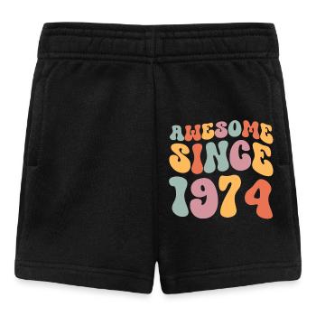 1974 Jahrgang Geburtstag Groovy Vintage Retro - Baby Shorts - Schwarz - Vorne