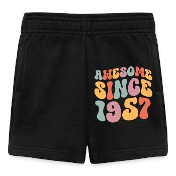 1957 Jahrgang Geburtstag Groovy Vintage Retro - Baby Shorts - Schwarz - Vorne